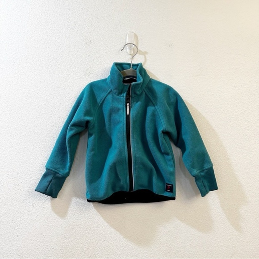 Polarn O. Pyret Wind Fleece Jacket Baby Size 12-18 Months‎ Teal Blue
